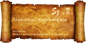 Szalontai Konstantina névjegykártya